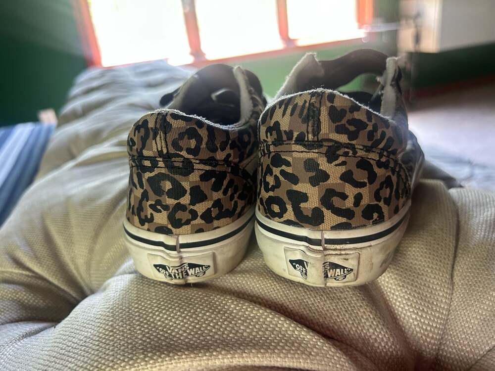 Vans Old Skool V Leopard Print Animals Are Friends Kids Sneakers - Picture 5 of 5